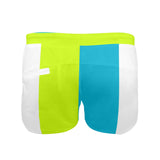 pisces neon green blue ombre print Men's Swim Trunks with Zipper Pocket (Model L71) - Objet D'Art