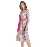 Boat Neck Belted Flared Dress - Objet D'Art