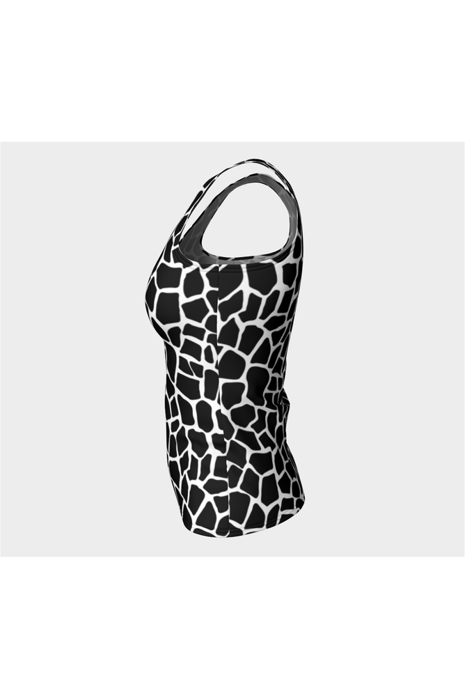 Giraffe Print Fitted Tank Top - Objet D'Art
