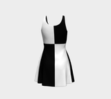 Black and White Flare Dress - Objet D'Art