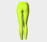 Neon Green Honeycomb Yoga Leggings - Objet D'Art