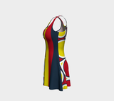 Fun Shapes and Colors Flare Dress - Objet D'Art