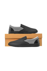 Herringbone Men's Slip-on Canvas Shoes (Model 019) - Objet D'Art