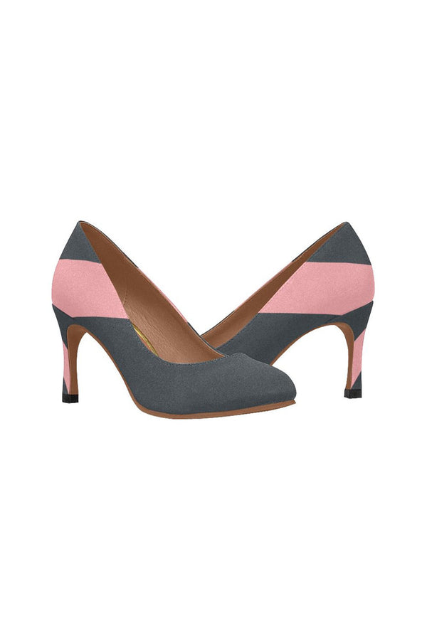Bold Pink Stripe Women's High Heels - Objet D'Art Online Retail Store