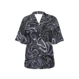 Ink Pool Hawaiian Shirt for Women - Objet D'Art