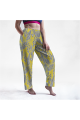 Yellow & Gray Floral Lounge Pants - Objet D'Art