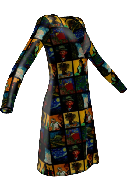 Van Gogh Collage Ladies Cardigan - Objet D'Art
