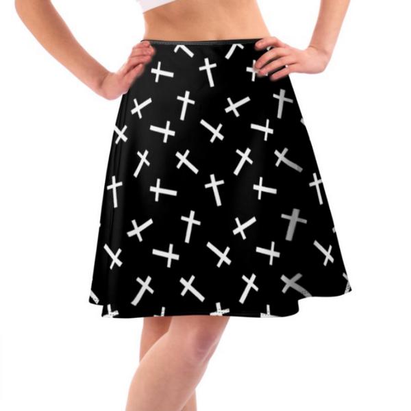 Criss Crosses Flared Skirt - Objet D'Art