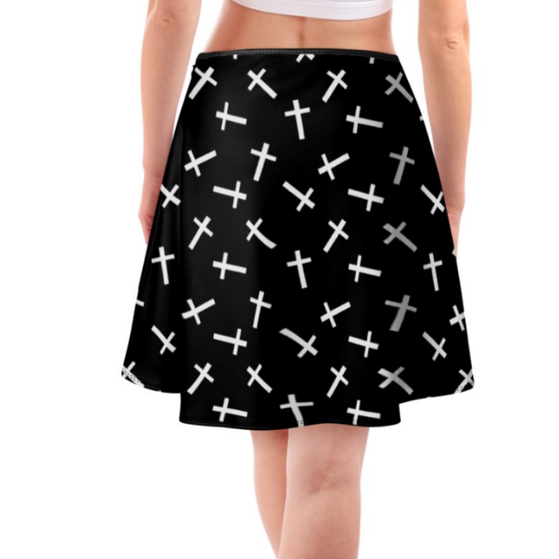 Criss Crosses Flared Skirt - Objet D'Art