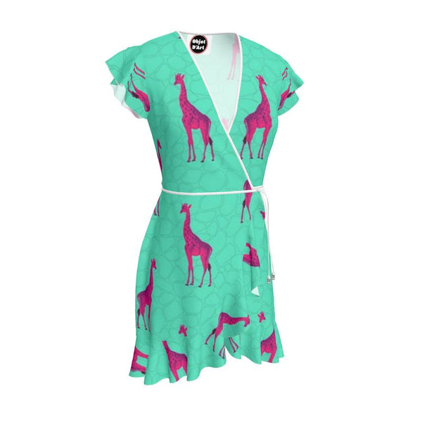 Giraffe Print Tea Dress - Objet D'Art