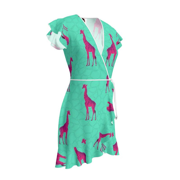 Giraffe Print Tea Dress - Objet D'Art