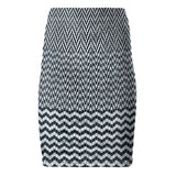 Gray Chevron Pencil Skirt - Objet D'Art