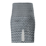 Gray Chevron Pencil Skirt - Objet D'Art