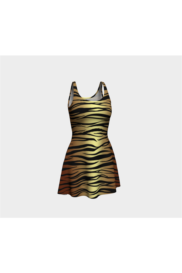 Golden Tiger Flare Dress - Objet D'Art