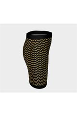 Gold Herringbone Fitted Skirt - Objet D'Art
