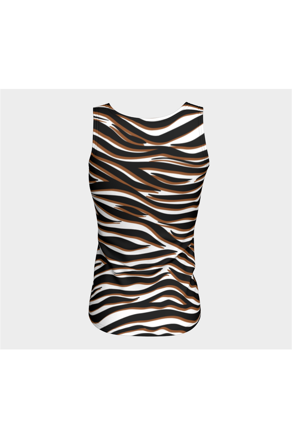 Zebra Print Fitted Tank Top - Objet D'Art