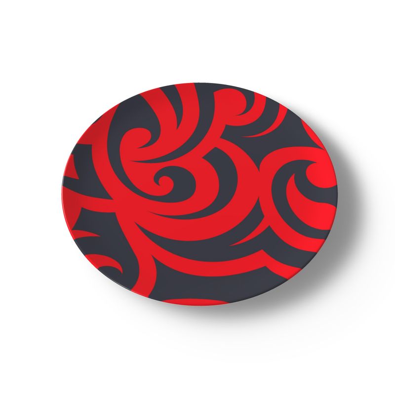 Tribal Scroll Bone China Plates - Objet D'Art