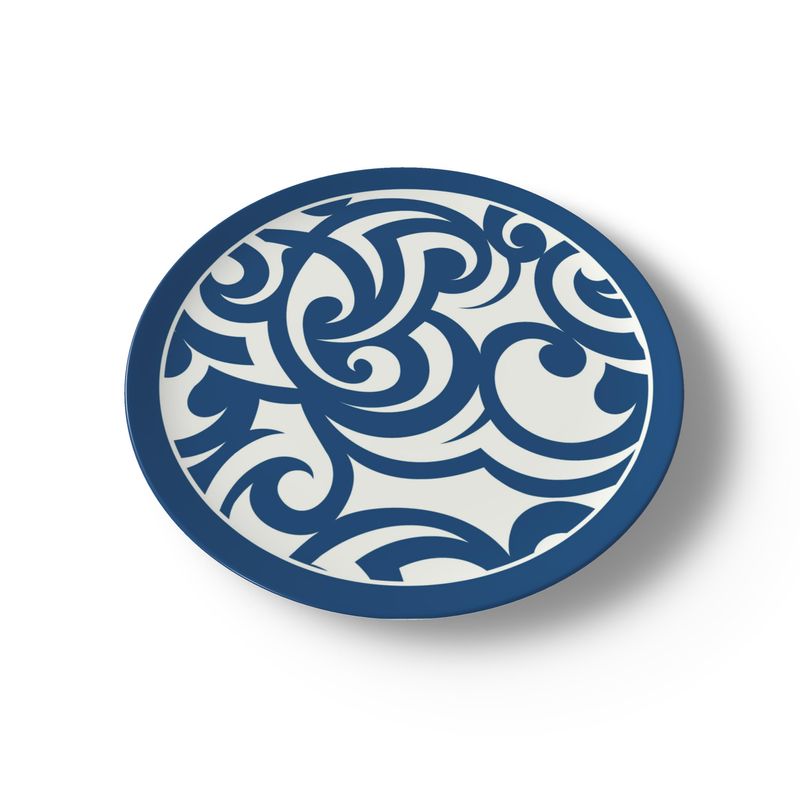 Tribal Scroll Bone China Plates - Objet D'Art
