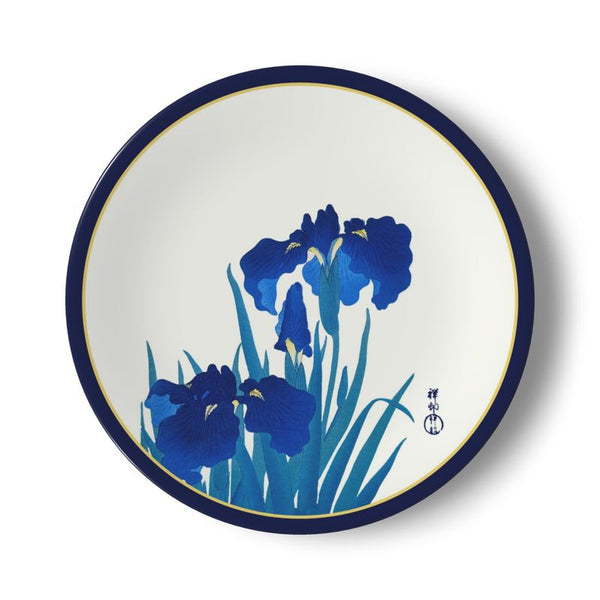 Iris Flowers Bone China Plates - Objet D'Art