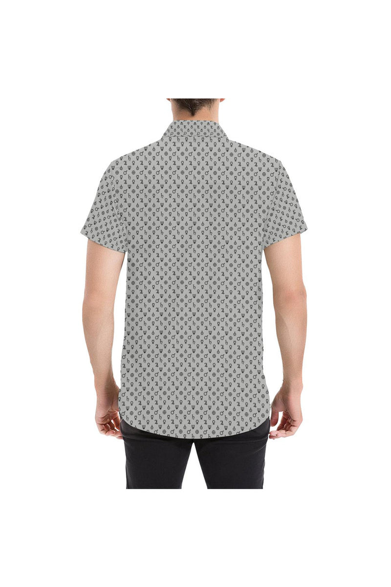 Planet Symbols Men's All Over Print Short Sleeve Shirt - Objet D'Art