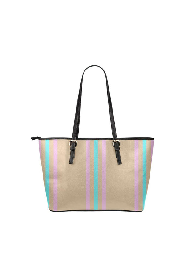 Cosmopolitan Beige Leather Tote Bag/Small - Objet D'Art