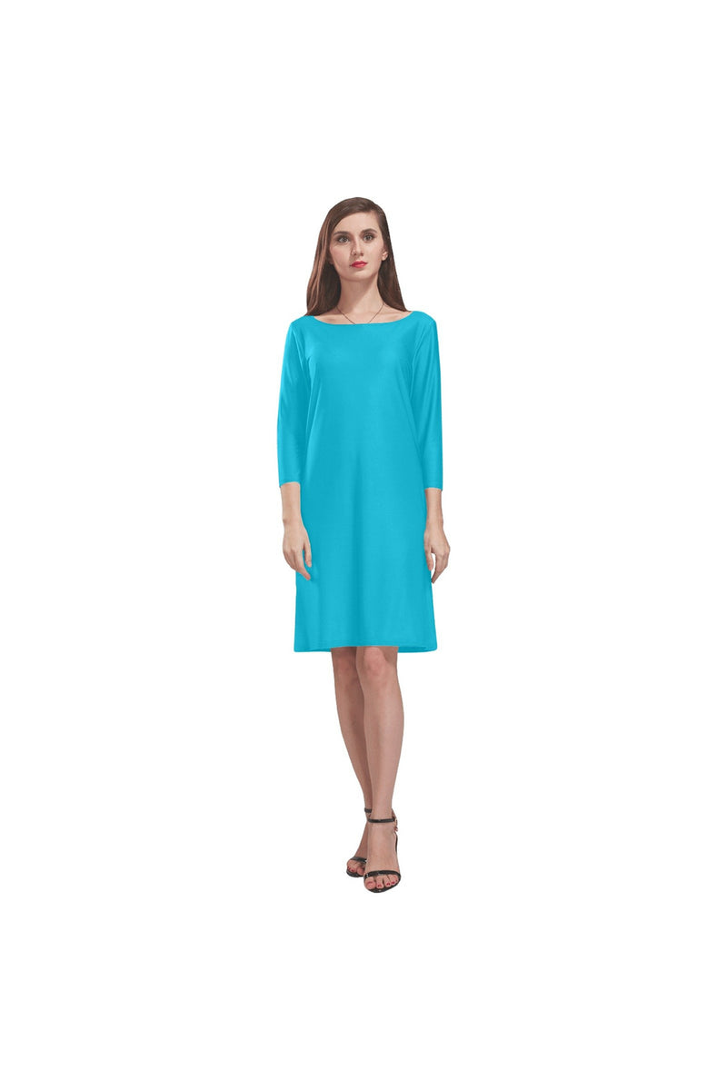 Blue Atoll Rhea Loose Round Neck Dress - Objet D'Art