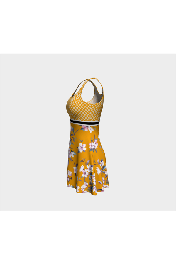 Turmeric Floral Flare Dress - Objet D'Art