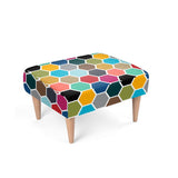 Colorful Honeycomb Footstool - Objet D'Art