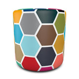 Colorful Honeycomb Pouffe - Objet D'Art