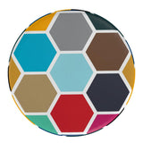 Colorful Honeycomb Pouffe - Objet D'Art