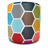 Colorful Honeycomb Pouffe - Objet D'Art