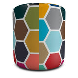 Colorful Honeycomb Pouffe - Objet D'Art