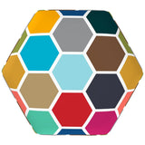 Colorful Honeycomb Footstool - Objet D'Art