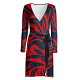 Lush Leaf Wrap Dress - Objet D'Art