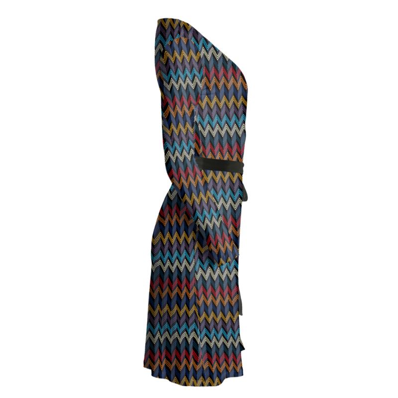 Wonder waves Wrap Dress - Objet D'Art