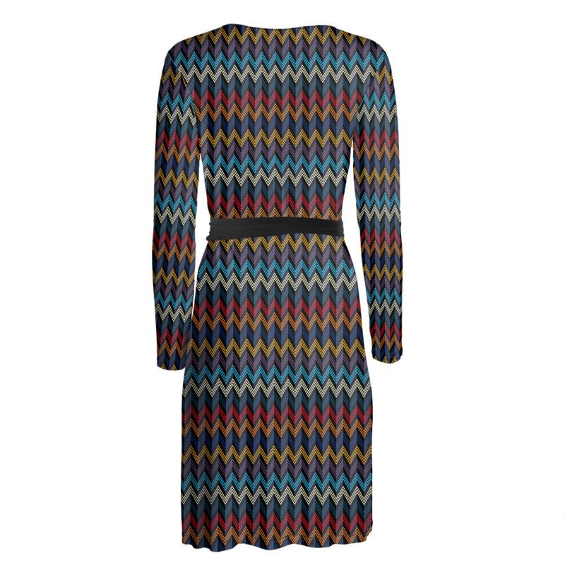 Wonder waves Wrap Dress - Objet D'Art