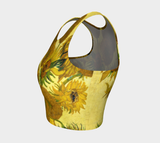 Van Gogh Sunflower Crop Top - Objet D'Art