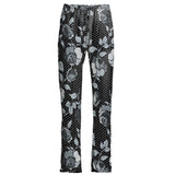 Silver Roses Women's Trousers - Objet D'Art