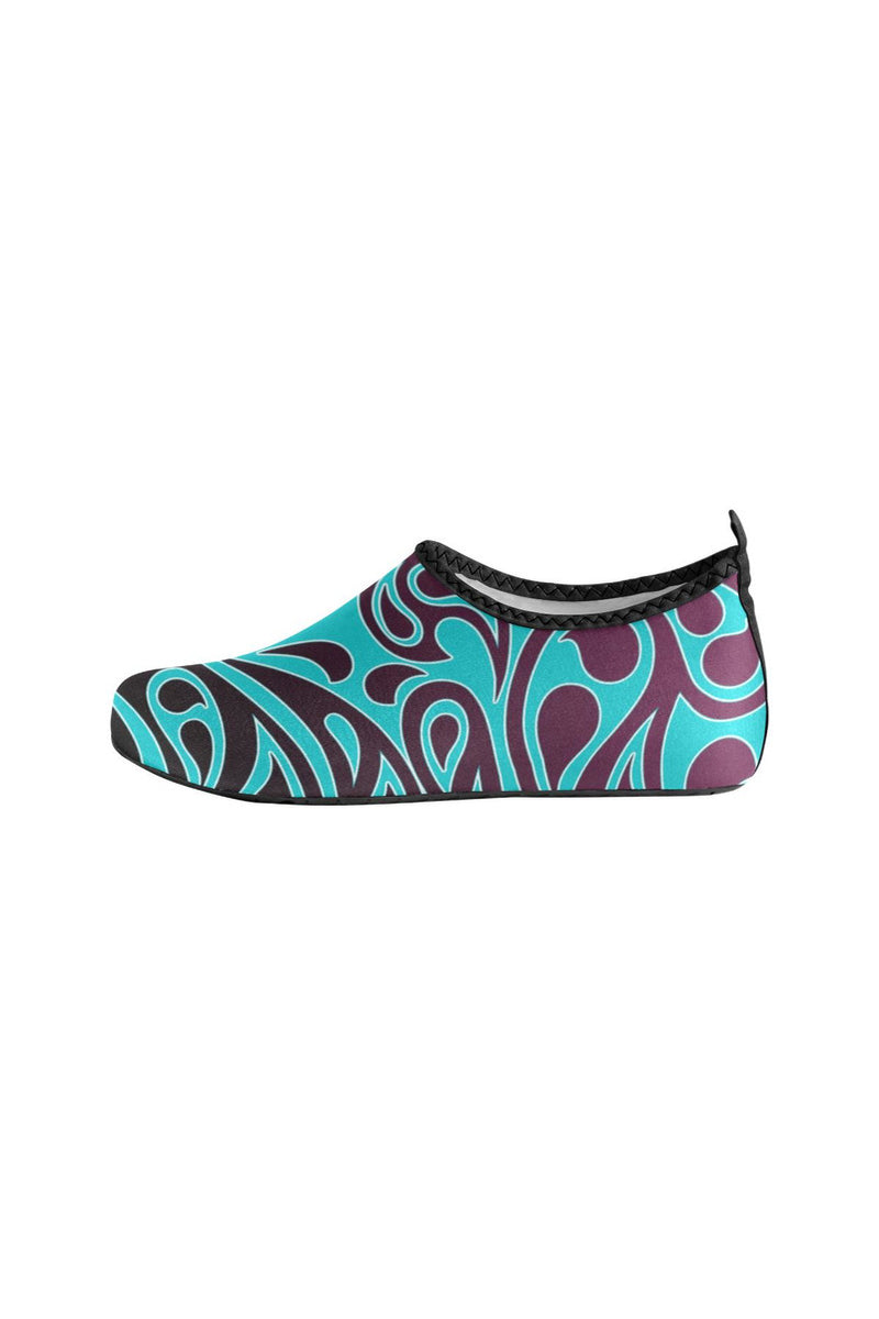scroll wave 3 Women's Slip-On Water Shoes (Model 056) - Objet D'Art