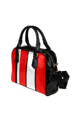 Tricolor Stripes Shoulder Handbag - Objet D'Art