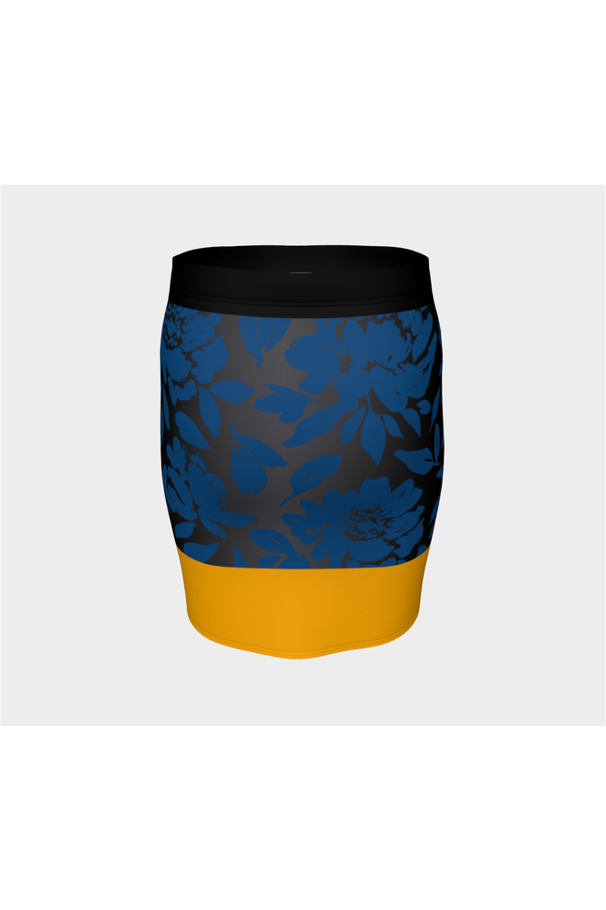 Floral Midnight Fitted Skirt - Objet D'Art