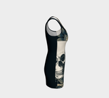 Floral Skull Bodycon Dress - Objet D'Art