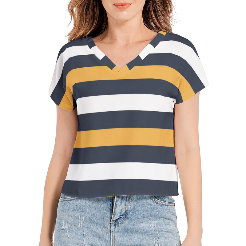 Batwing Sleeve V-Neck Top - Objet D'Art