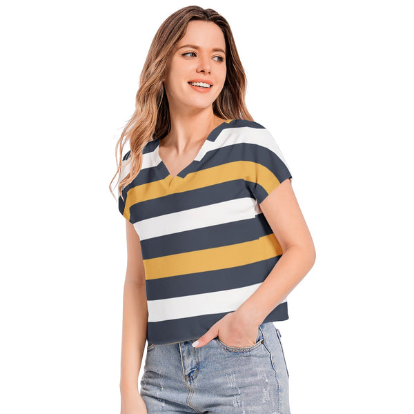 Batwing Sleeve V-Neck Top - Objet D'Art