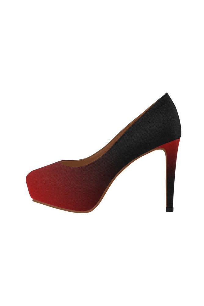 Fade Red to Black Women's High Heels - Objet D'Art Online Retail Store