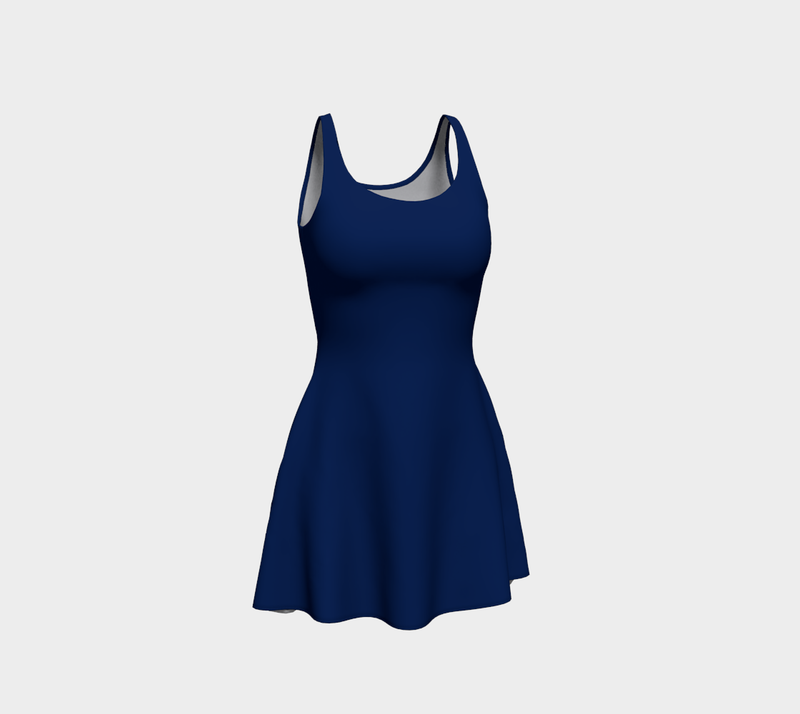 Morning Glory Blue  Flare Dress - Objet D'Art