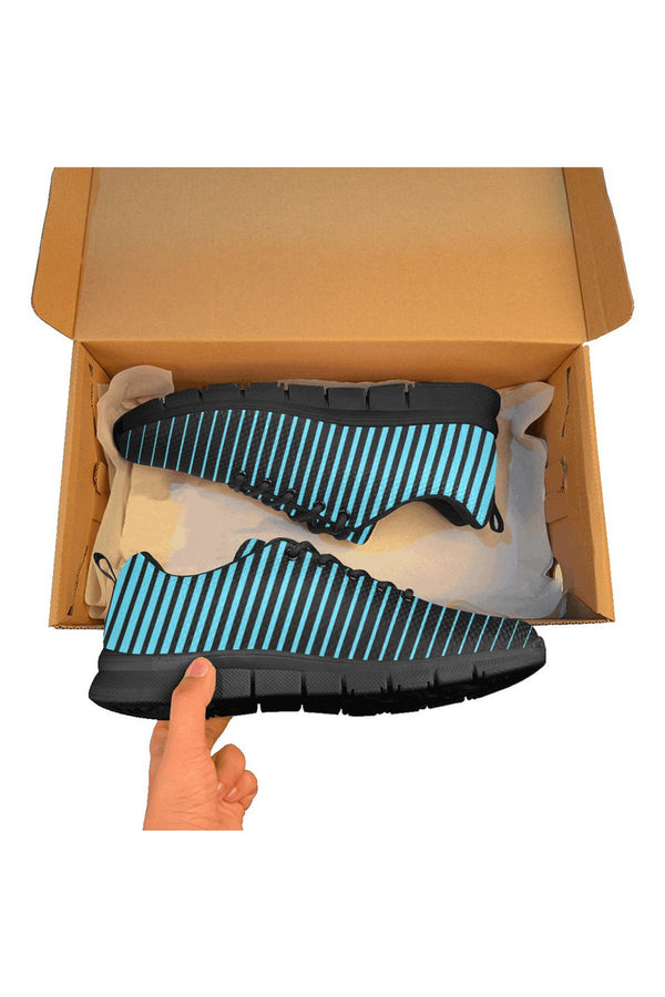 Stripes Women's Breathable Running Shoes (Model 055) - Objet D'Art