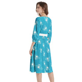 Boat Neck Belted Flared Dress - Objet D'Art