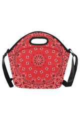 red bandana Neoprene Lunch Bag/Large (Model 1669) - Objet D'Art