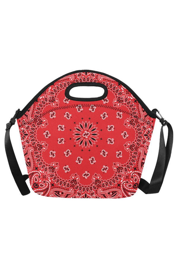 red bandana Neoprene Lunch Bag/Large (Model 1669) - Objet D'Art
